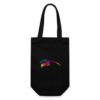 RAINdrops or Rainbow | Rainbow - Gift Bag for Bottles - black - Front