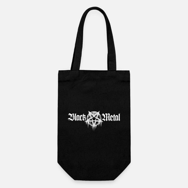 Black Metal | Mit Pentagramm - Geschenkbeutel für Flaschen - Schwarz
