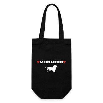 Teckel Chien Chien Chien Personne Idée Cadeau - Sac à bouteille - noir - Devant