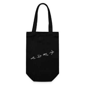 Der Flug des weißen Vogels - Geschenkbeutel für Flaschen - Schwarz - Vorne