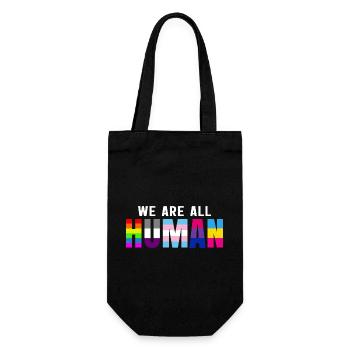 We Are All Human - Gift Bag for Bottles - black - Front