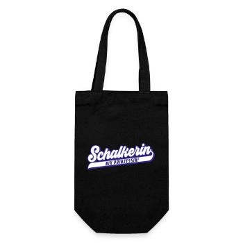 Nix Prinzessin, Schalkerin | Farben änderbar - Geschenkbeutel für Flaschen - Schwarz - Vorne