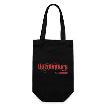 Quedlinburg (Mittelalter-Edition) - Geschenkbeutel für Flaschen - Schwarz - Vorne