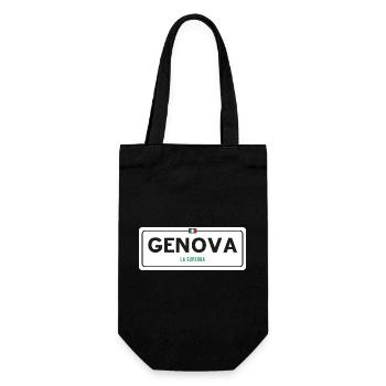 Panneau toponymique de Gênes - Sac à bouteille - noir - Devant
