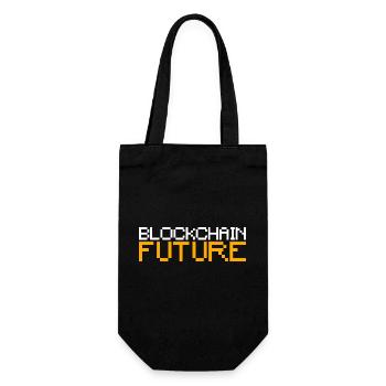 Blockchain Future Bitcoin - Geschenkbeutel für Flaschen - Schwarz - Vorne