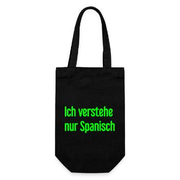 Ich verstehe nur Spanisch - Geschenkbeutel für Flaschen - Schwarz - Vorne