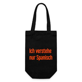 I only understand Spanish - Gift Bag for Bottles - black - Front