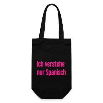 I only understand Spanish - Gift Bag for Bottles - black - Front