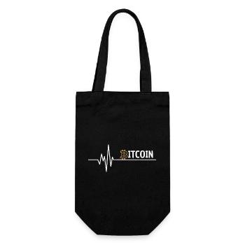 I love bitcoin - Richkid digital cryptopunk - Gift Bag for Bottles - black - Front