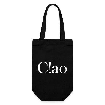 Ciao - Geschenkbeutel für Flaschen - Schwarz - Vorne