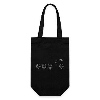 Black Sheep Funny Illustration Statement - Gift Bag for Bottles - black - Front