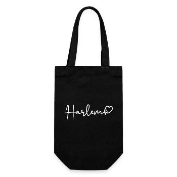 Harlem Herzschlag New York City Harlem - Geschenkbeutel für Flaschen - Schwarz - Vorne