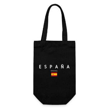 Flagge Spaniens, spanischer Stolz - Geschenkbeutel für Flaschen - Schwarz - Vorne