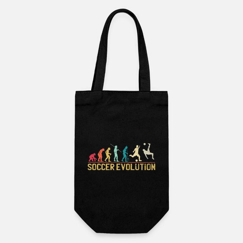 Soccer Evolution Progression Design - Geschenkbeutel für Flaschen - Schwarz