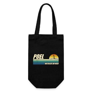 Baltic Sea POEL NOSTALGIA BY THE SEA Retro Funny - Gift Bag for Bottles - black - Front