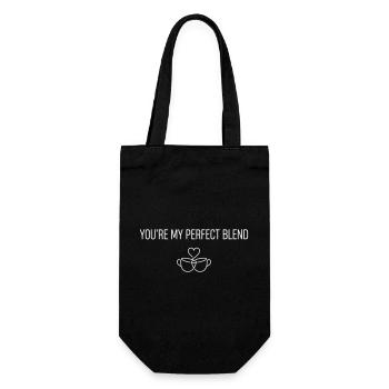 Perfect Blend Valentine - Coffee Lovers White - Gift Bag for Bottles - black - Front