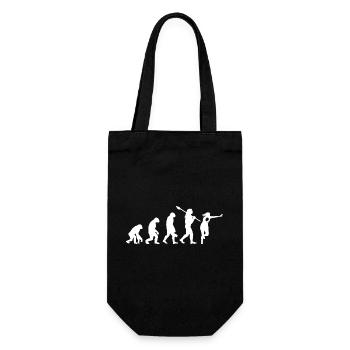 Évolution de la silhouette du joueur de rugby de l’homme - Sac à bouteille - noir - Devant