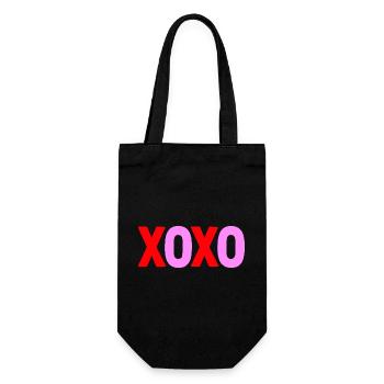 XOXO Love Valentine Conception de texte - Sac à bouteille - noir - Devant