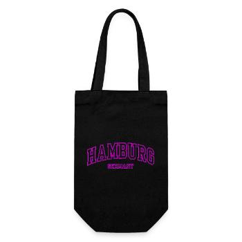 Hamburg Neon Pink Lettering Germany - Gift Bag for Bottles - black - Front