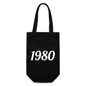 1980 Vintage 1980 Anniversaire Rétro 1980 Cadeau - Sac à bouteille - noir - Devant