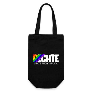 Les droits de l’homme au lieu d’un virage à droite – arc-en-ciel - Sac à bouteille - noir - Devant