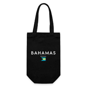 Bahamianischer Stolz, minimalistisches, elegantes Design - Geschenkbeutel für Flaschen - Schwarz - Vorne