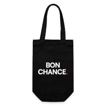 GOOD LUCK | Minimalist humor expression - Gift Bag for Bottles - black - Front