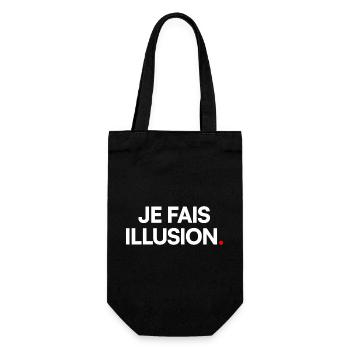 Je fais illusion. Humour minimaliste sarcastique - Sac à bouteille - noir - Devant