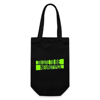 Too Cute To Be Neurotypical Lustig Autismus Logo - Geschenkbeutel für Flaschen - Schwarz - Vorne