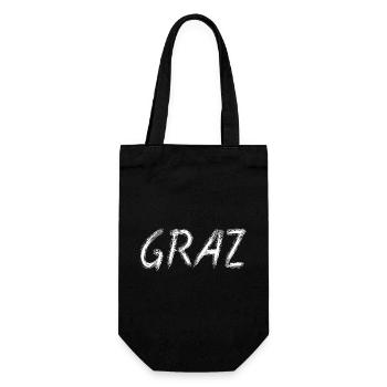 Graz Brush Street Art - Gift Bag for Bottles - black - Front