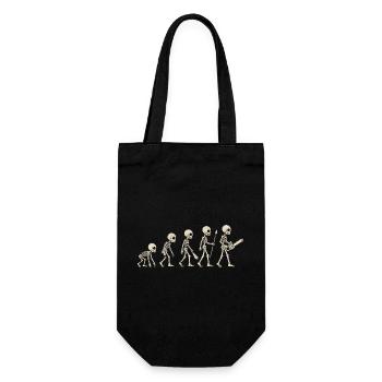 Évolution du squelette - Cadeau drôle d’Halloween - Sac à bouteille - noir - Devant