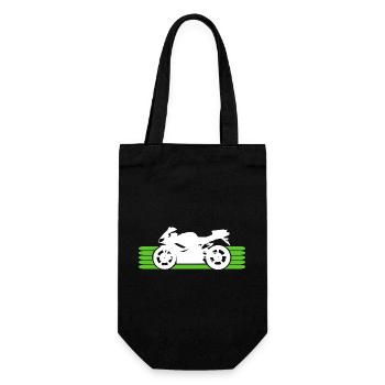 Motorrad fahren Motorradfahrer Motorradfahrerin - Geschenkbeutel für Flaschen - Schwarz - Vorne