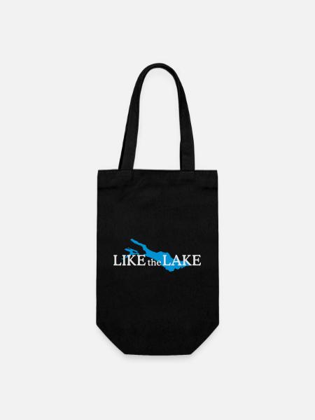 Like the Lake - Bodensee Design - Geschenkbeutel für Flaschen - Schwarz