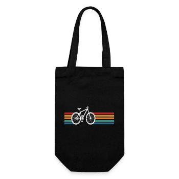 Bike Bike Cycling Retro Vintage Cool - Gift Bag for Bottles - black - Front