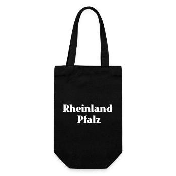 Pfalzliebhaber, Rheinland Pfalz - Geschenkbeutel für Flaschen - Schwarz - Vorne