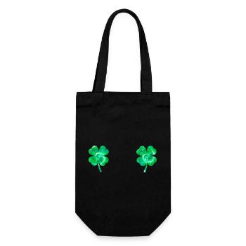 Shamrock Boobs Tie Dye Irish Boobies St Patricks - Gift Bag for Bottles - black - Front