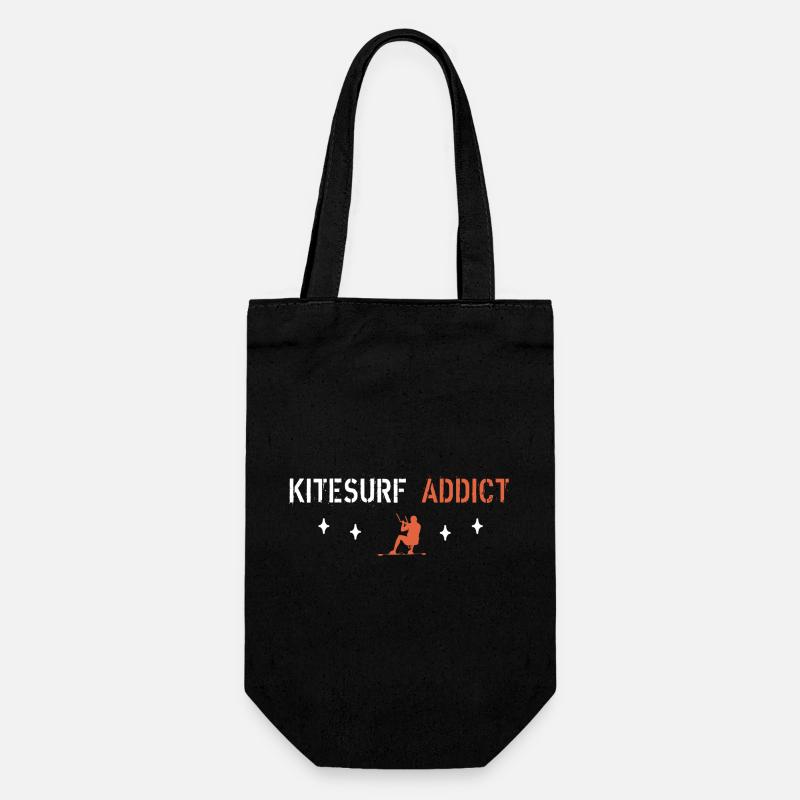 Kitesurf addict - Sac à bouteille - noir
