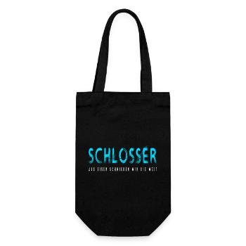 Schlosser Handwerker Design - Geschenkbeutel für Flaschen - Schwarz - Vorne
