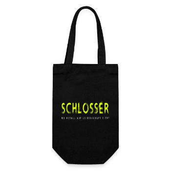 Schlosser Handwerker Design - Geschenkbeutel für Flaschen - Schwarz - Vorne