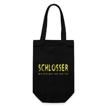 Schlosser Handwerker Design - Geschenkbeutel für Flaschen - Schwarz - Vorne
