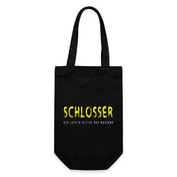 Schlosser Handwerker Design - Geschenkbeutel für Flaschen - Schwarz - Vorne