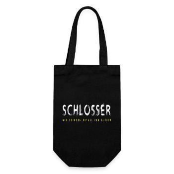Schlosser Handwerker Design - Geschenkbeutel für Flaschen - Schwarz - Vorne