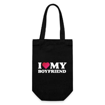 J’aime mon petit ami - Sac à bouteille - noir - Devant