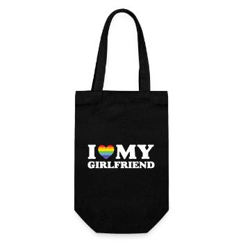 I Love My Girlfriend - LGBTQ - Gift Bag for Bottles - black - Front