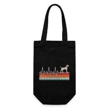Dalmatian heartbeat - Gift Bag for Bottles - black - Front