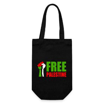 Free palestine - Sac à bouteille - noir - Devant