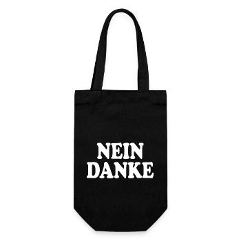 Nein danke - Geschenkbeutel für Flaschen - Schwarz - Vorne