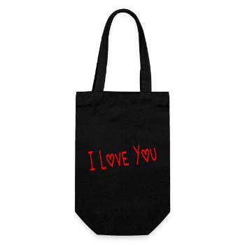 PAAR. ICH HABE GERADE GEHEIRATET. Junggesellinnenabschied. VALENTINSTAG. MARIES - Geschenkbeutel für Flaschen - Schwarz - Vorne