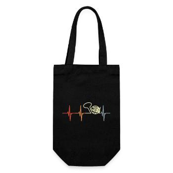 Cor Français Vintage ligne de coeur - Sac à bouteille - noir - Devant