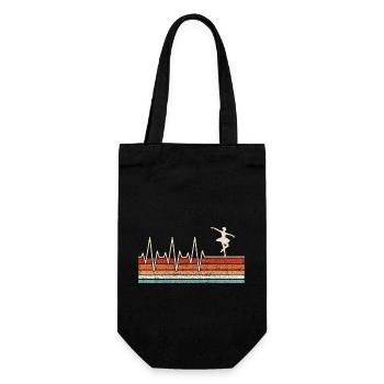Ballet dancer heartbeat - Gift Bag for Bottles - black - Front